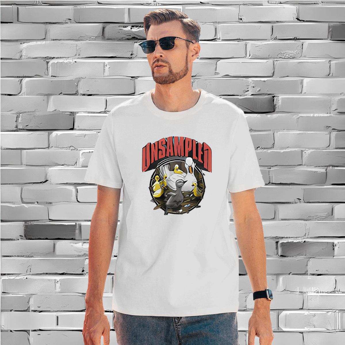 Brand T Shirt For Man duck O-Neck Short Sleeve Anime Printing Street Floral Print 230g Pure Cotton Men Clothes T-Shirt New Arrival Tees Shirts