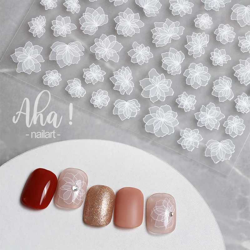 1pc Cute White Cloud Nail Stickers Ultra Thin Nail Art Stickers Self Adhesive Decals Star Moon/Flower/Clouds Kawaii Nail DecalsXJ240814