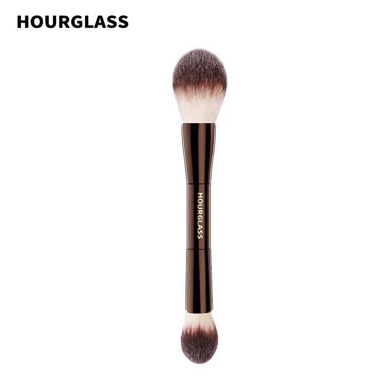 Hourglass Makeup Brush - No.18 Veil Powder Brush Soft Fiber Hair Double Headed Powder Fashion Design Single Face Brush W240814