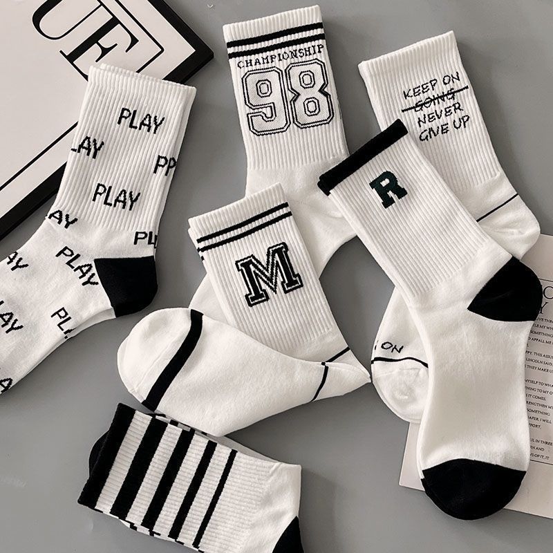 Socks for children Instagram trendy versatile high looks explosive streets midsole socks, autumn student sports midsole socks couple socks