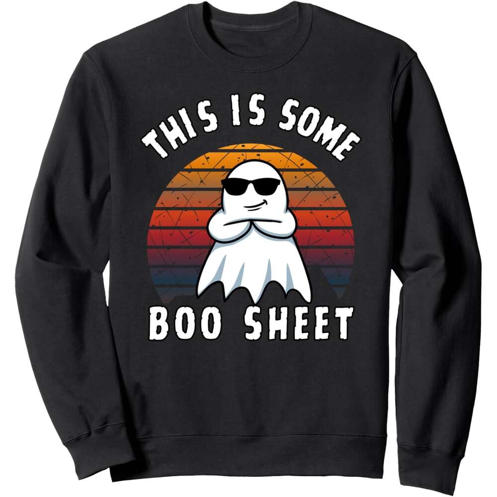 Long Sleeve Shirts for Men sweatshirt This Is Some Boo Sheet Funny Halloween shirt Sweatshirt Tee Streetwear Casual tops clothes