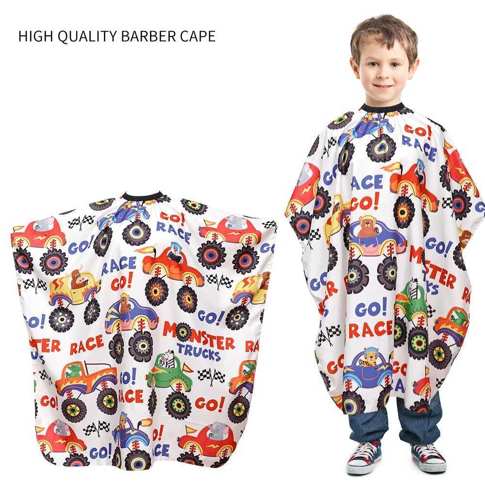 90 * 75CM Childrens Cartoon Hair Corner Professional Barber Hair Packaging Salon Childrens Waterproof Cutting Dress Hairstyling Supplies W240814