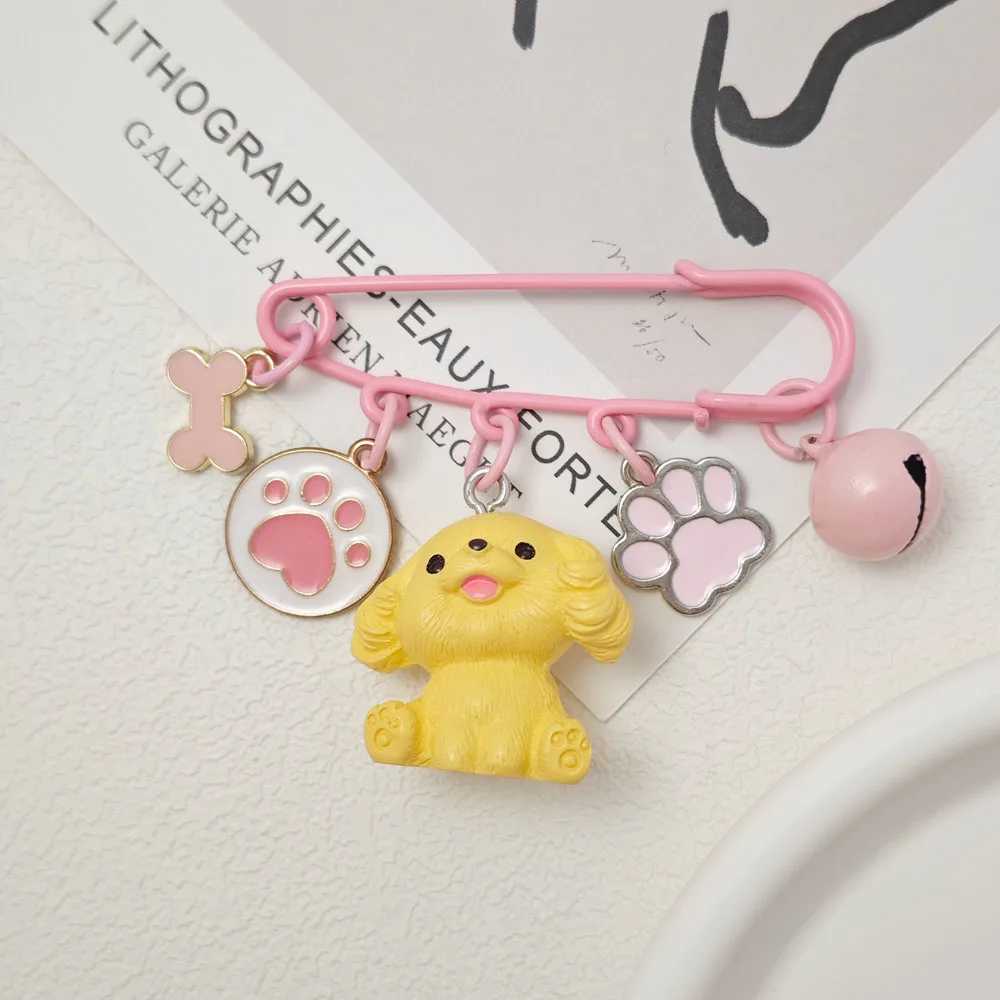 Resin Teddy Dog Animal Brooch Stone Womens Brooch Neo Gothic Jewelry Gift W240815