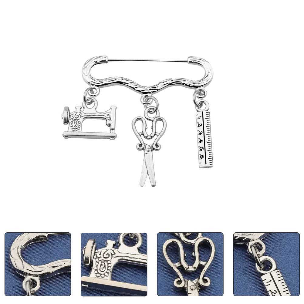 Sewing Machine Brooch Fashion Designer Gift Accessories Creative Pin Cutting Theme Decoration Brooch Cutting W240815