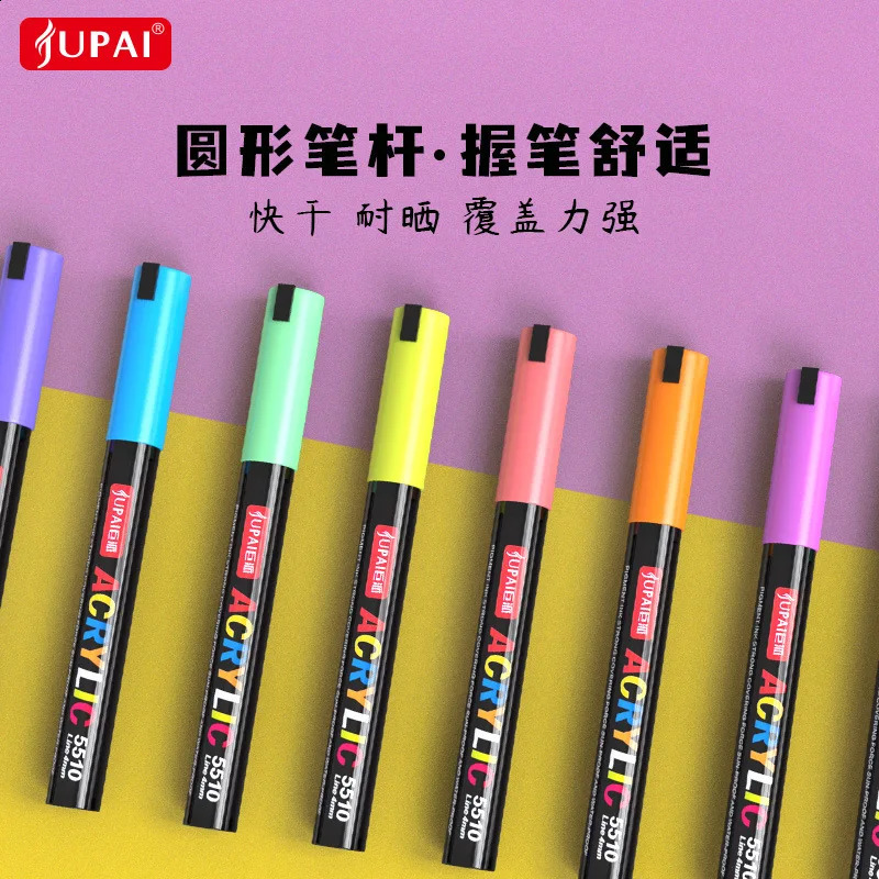 JUPAI Plumones Colores Markers Acrylic Posca Colorful Advertising Painting School Stationery Ceramic Glass Graffiti Waterproof 240813
