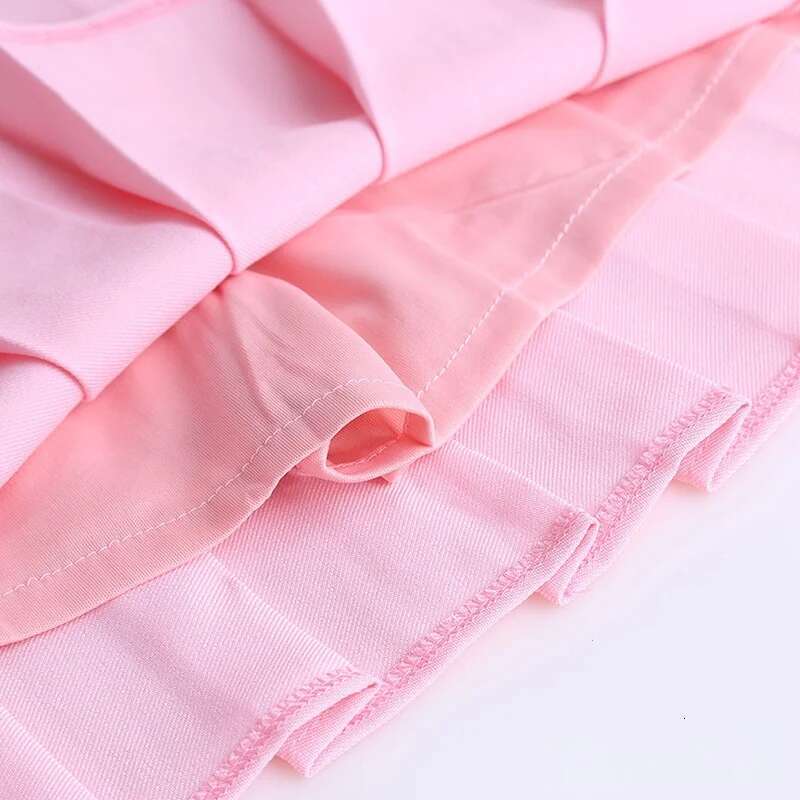 A Girls Lattice Short Dress High Waist Pleated Tennis Skirt Uniform with Inner Shorts Underpants for Badminton Cheerleader s
