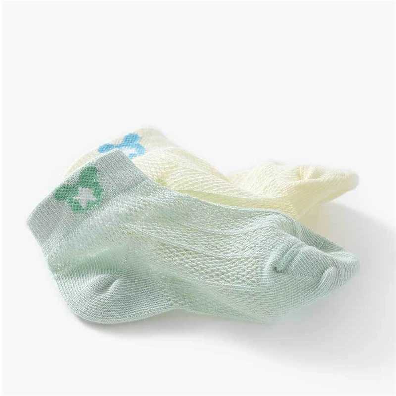 5 pairs of summer cotton childrens socks cute cartoon thin mesh baby short socks dinosaur bear childrens socks boys and girls cheap items W240814