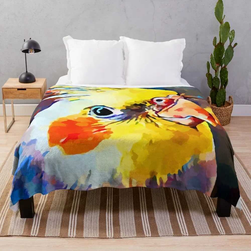 Cockatiel Birds Pattern Couch Bed Decor Super SoftWarm Lightweight for Kids Teens Blanket Y240815