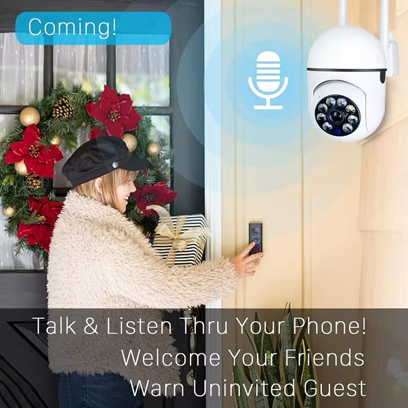 Surveillance Camera PTZ CCTV IP Wifi Camera 4X Zoom Security Protection Wireless Home AI Human Trcking Outdoor Two Way Audio