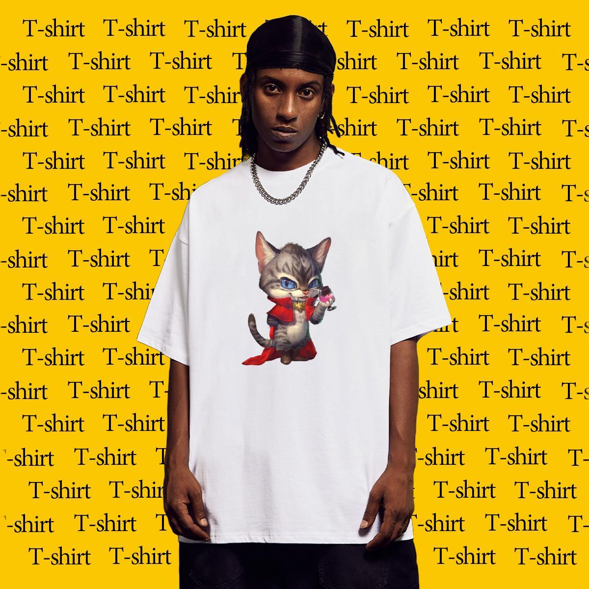 Classic Men T Shirts cute Breathable Soft Hip Hop Street Oversized 4XL 230g Cotton Men Tops Tees Classic Casual Wear