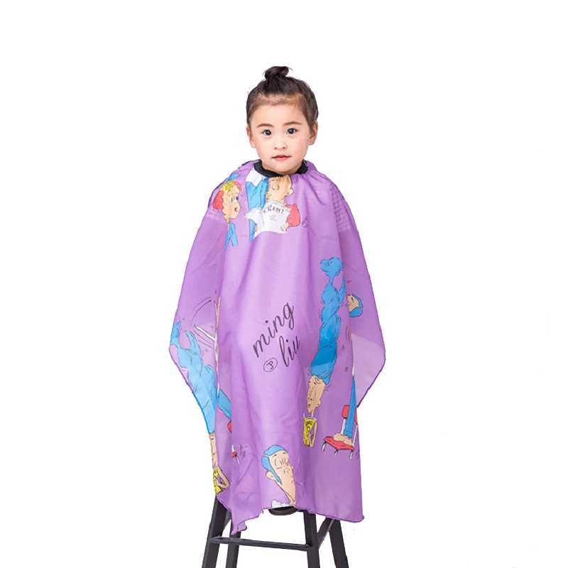 Hairdressing childrens cartoon corner waterproof hair cutting dyeing clothing apron packaging professional salon barber styling tools W240814