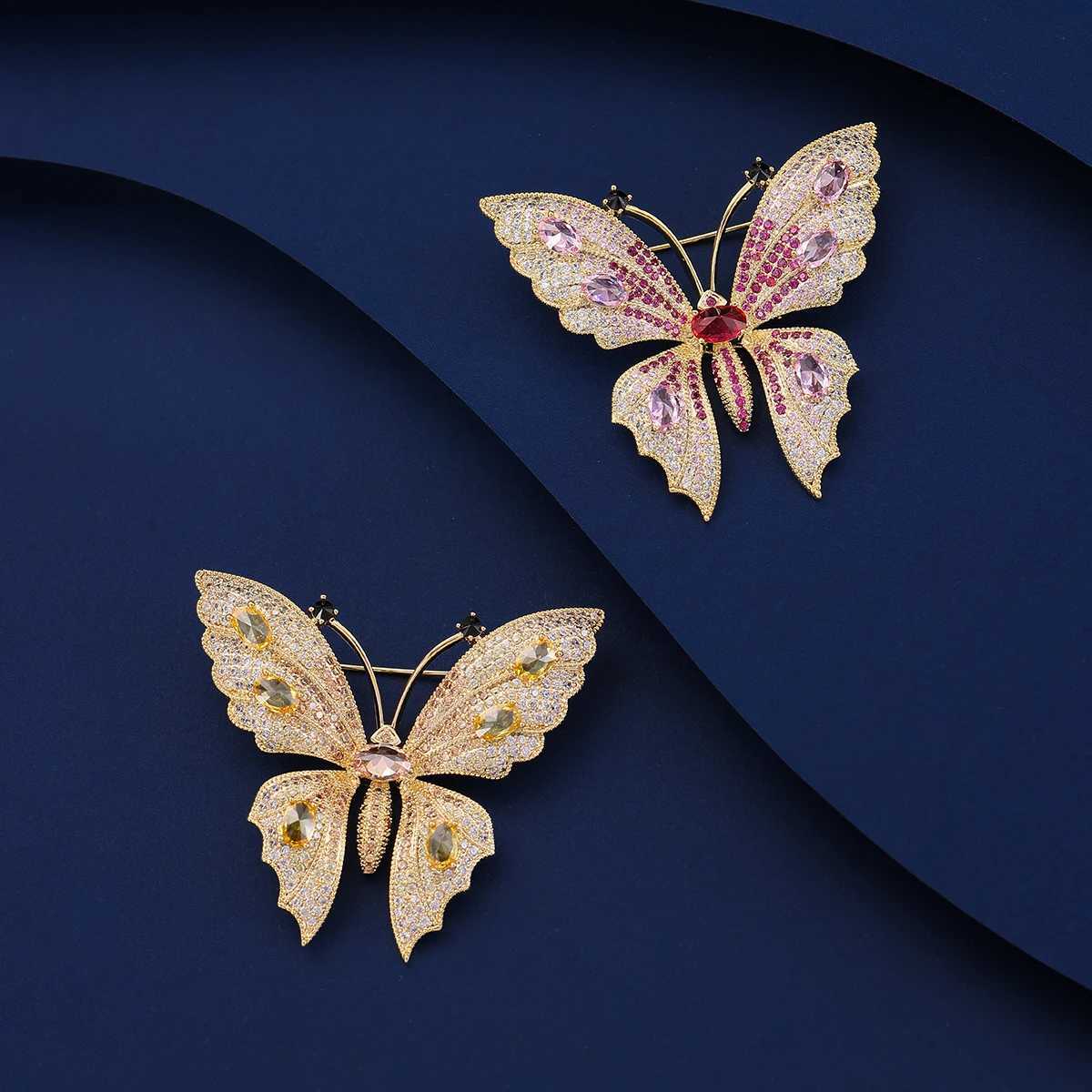SUYU 2023 Autumn Insect Series Fashion Butterfly Gradient Womens Luxury Plush Elegant Temperature Holiday Gift Pin W240815
