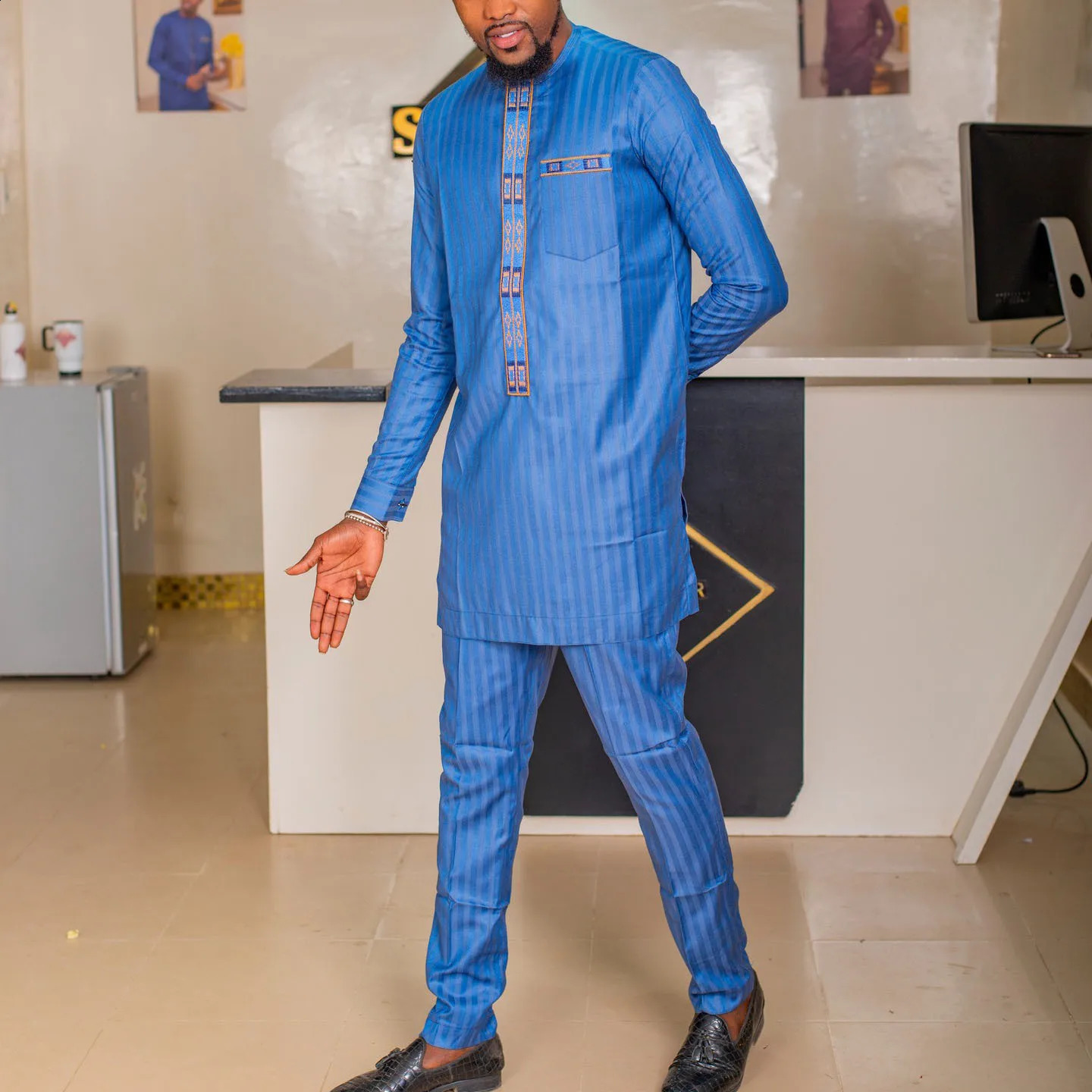hip hop kaftan african dresses clothes for men cultural africa clothing dashiki robe africaine evening dress wedding party set 240814