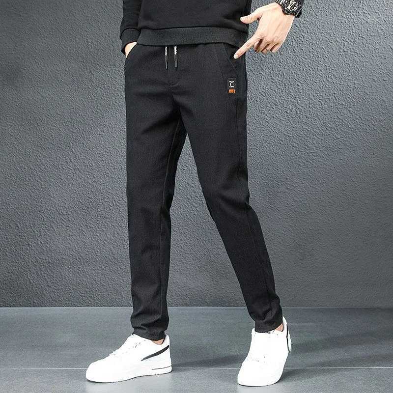 Trouser mens slim fit mens casual pants business pocket free delivery cotton fashion sales streetwear Harajuku new fashionW240725
