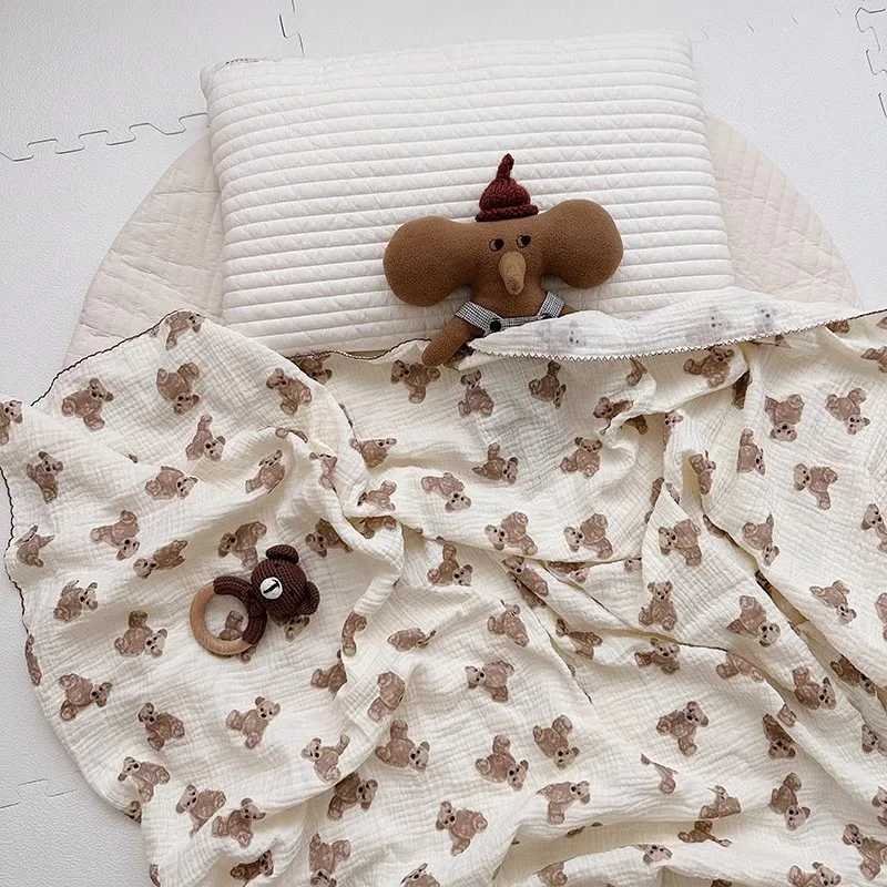 Baby Double-layer Gauze Blanket Thin Newborn Pure Cotton Childrens Blanket Summer Small Thin Blanket Baby Quilt Blanket Y240815