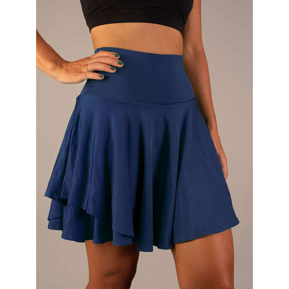 Solid Fashion Color Sports Skirts Female Tennis Running Skort Active Athletic Yoga Fiess Skirt Short Women Sportswear wear