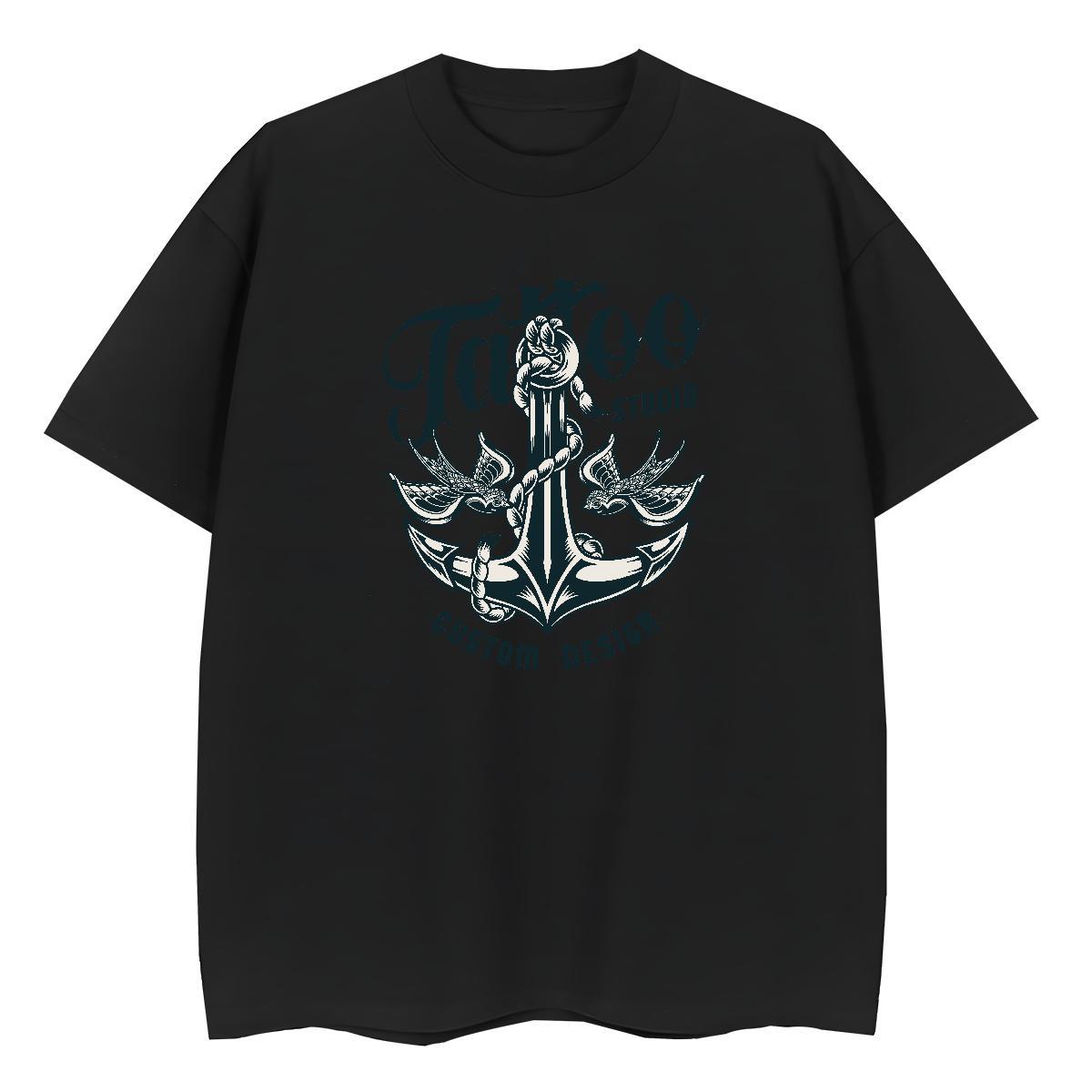 Designer Men Tees High Street Hip Hop 230g Pure Cotton Skull Breathable Short Sleeve tool T-Shirts for Men New Designer Tops Tees