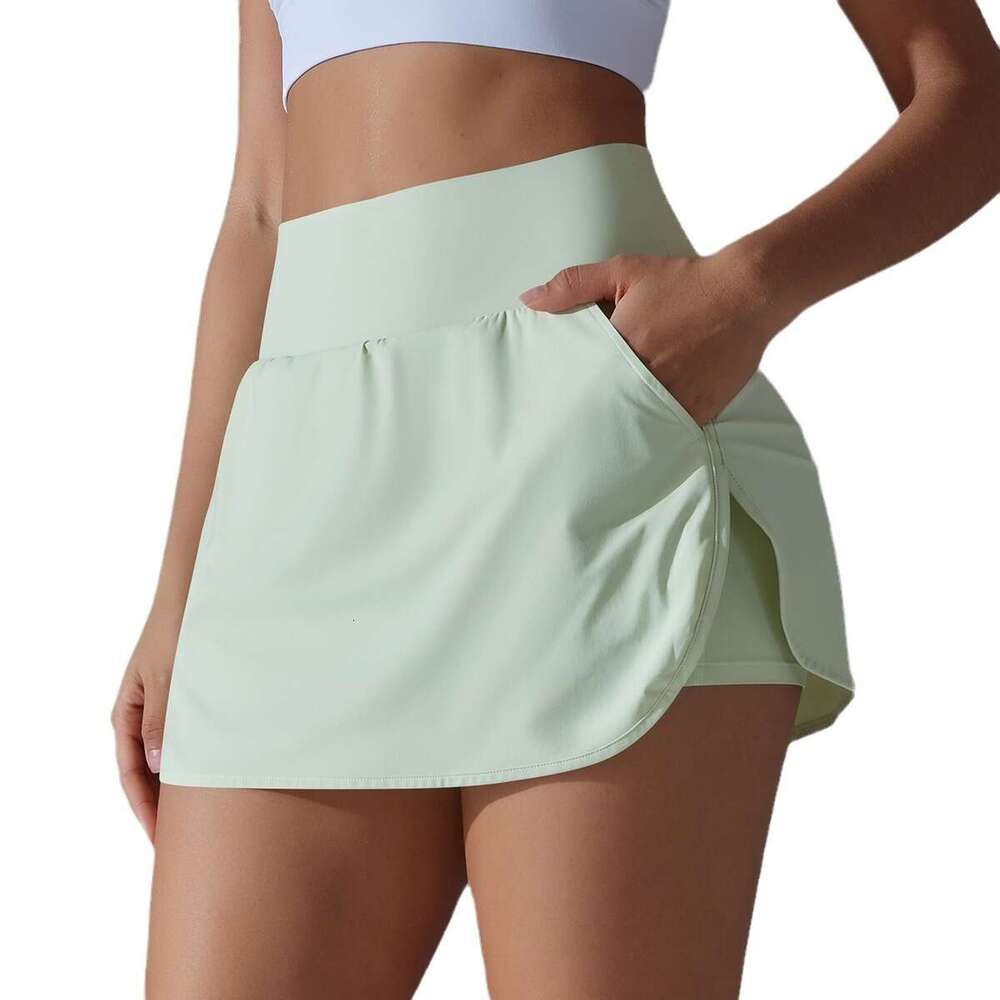 sunscreen Cool tennis spring summer new high fake two culottes women back waist pocket sports yoga dress