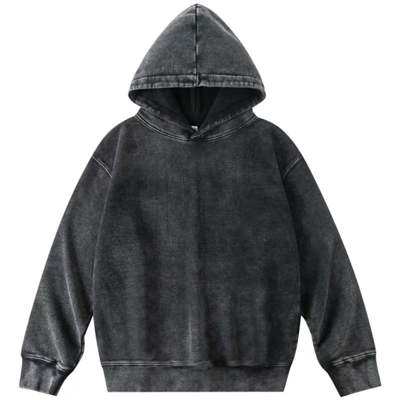Unisex Harajuku Style Solid Color Heavy Hoodie for Fall and Winter Comfortable Y2K Pullover 240815
