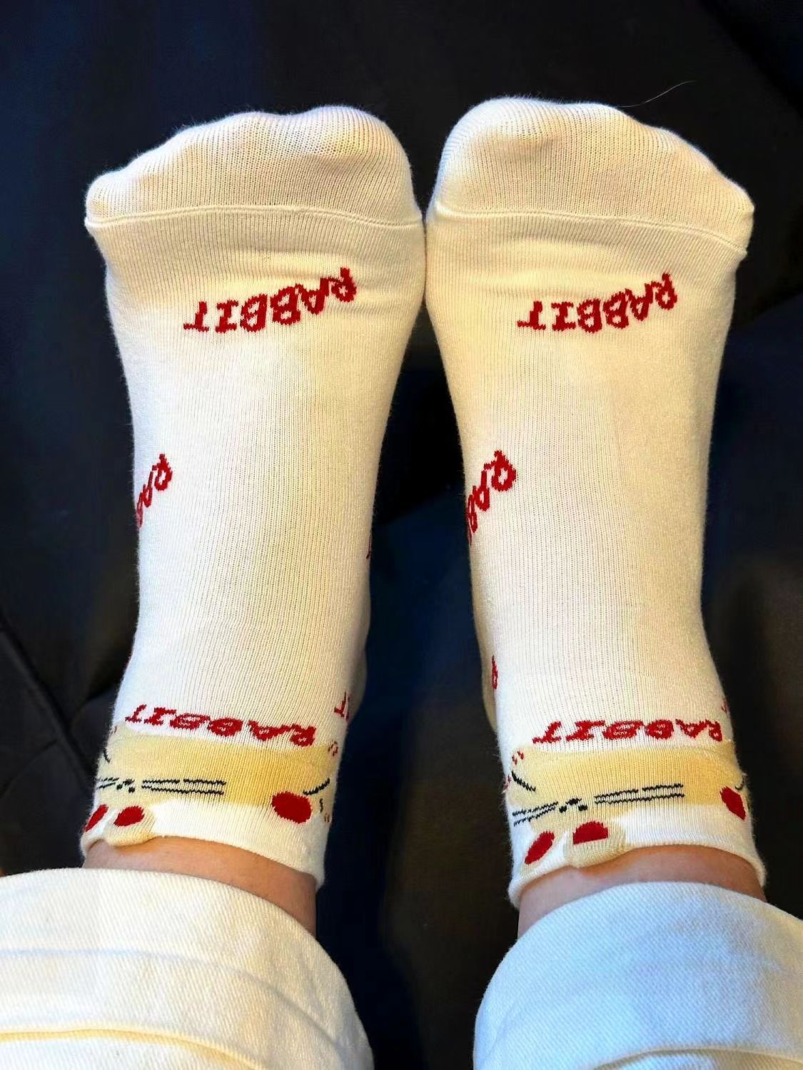 Summer thin socks children cute cartoon three-dimensional letters rabbit bear versatile college style ins trendy short tube socks