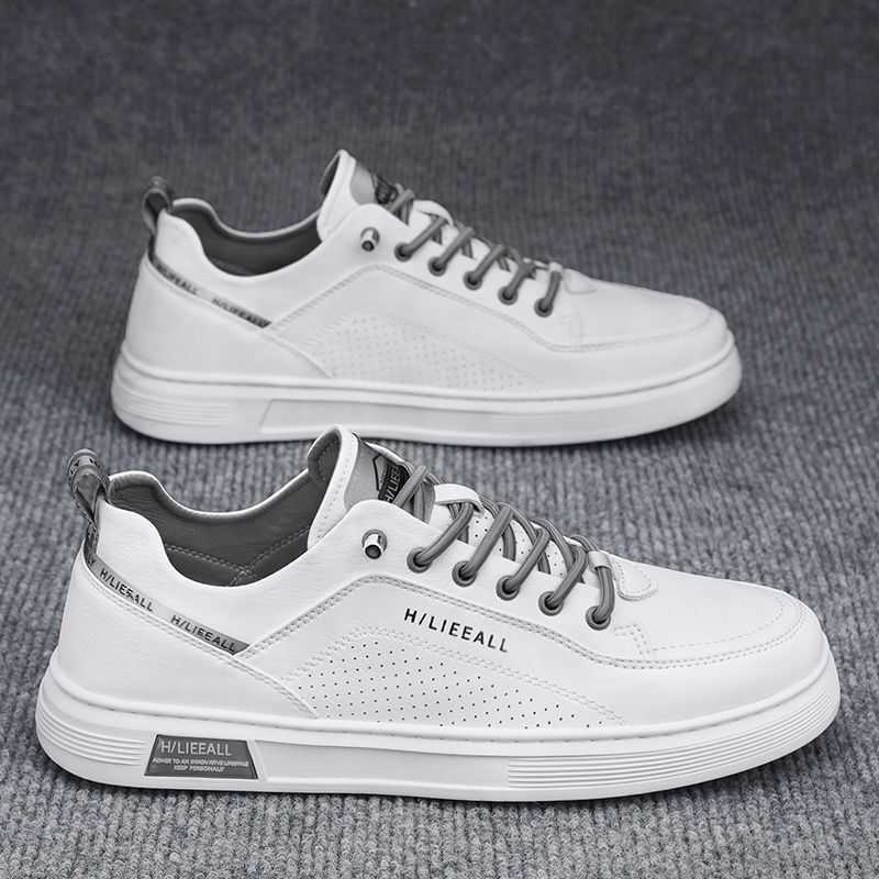 NXY Summer Mens Breathable Board Shoes for Male Students Korean Version Versatile White Shoes Thick Soled Sports Casual Flat Shoes Trendy Shoes
