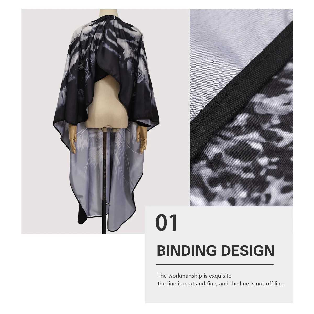 Barber apron tiger shawl anti-static hair shawl hair salon waterproof apron styling tool W240814
