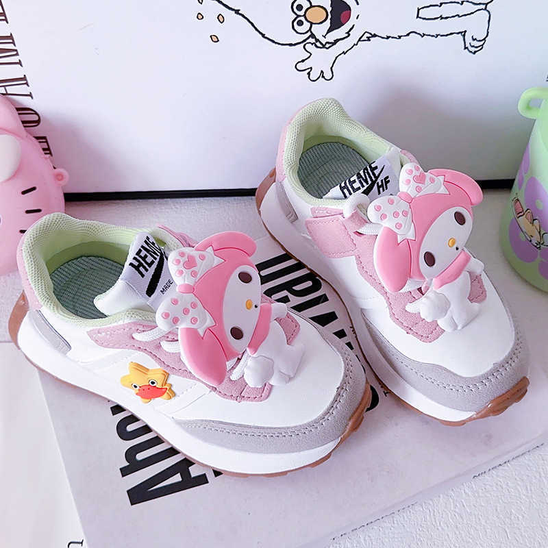 Sneakers Girls shoes sports shoes 2024 spring new collection childrens soft soled dad shoes cartoon big eared dog fashion princess spring collection H