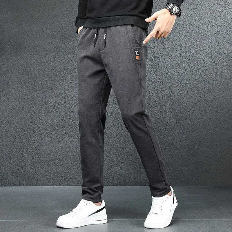 Trouser mens slim fit mens casual pants business pocket free delivery cotton fashion sales streetwear Harajuku new fashionW240725