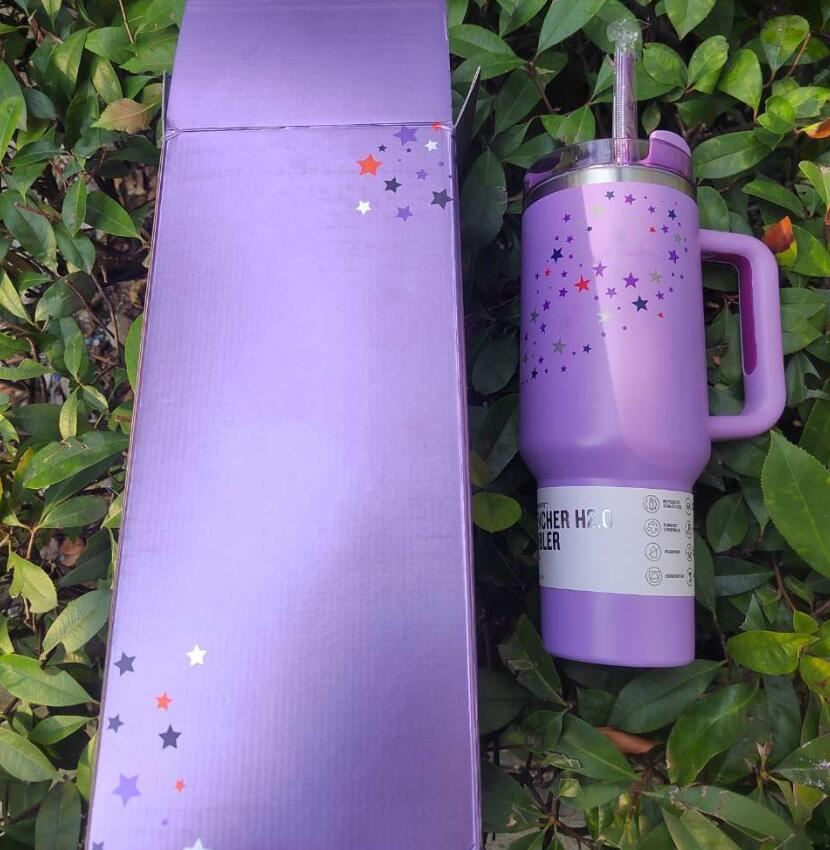 Ship From USA 40oz TUMBLER Pink Rose Blue Magnolia Mug Holiday Stainless Steel Tumbler with Silicone Handle Lid and Straw Cups Mugs Target water bottl