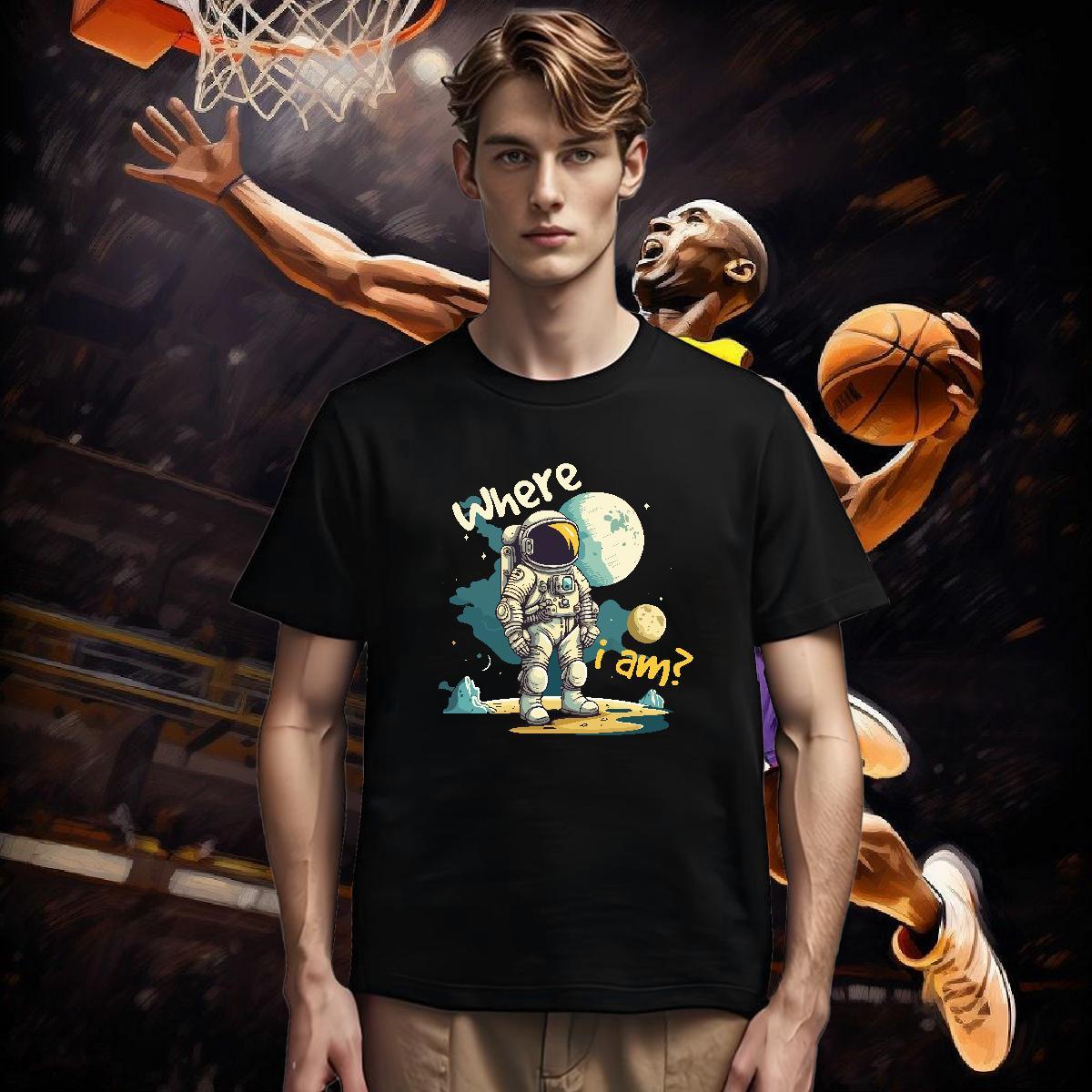 T-Shirts for Men 230g 100% Cotton universe Hip Hop Street Crew Neck Breathable Customized Mens Tshirts Brand Designer Tee Shirt