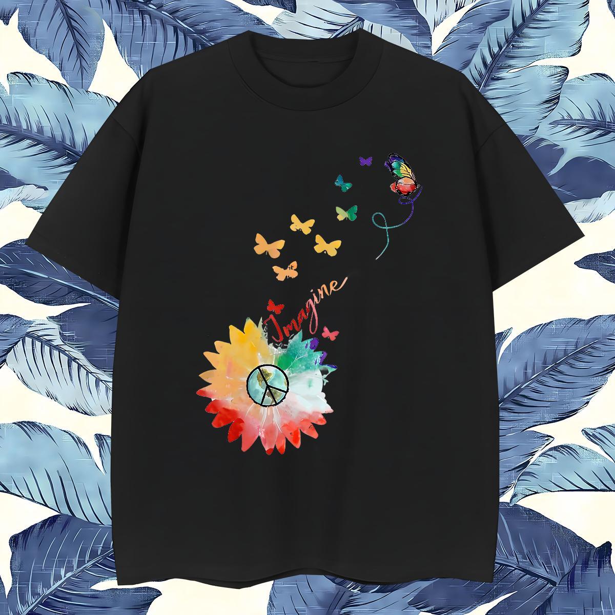 Popular Men T Shirts Butterfly Breathable Soft Spring Summer Black White 100% Cotton 230g Men Tshirts Free Shipping Clothings