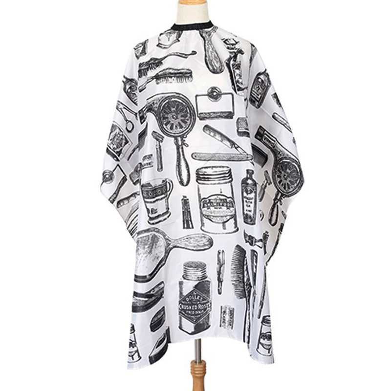Black and White Hairdressing Corner Professional Hairdresser Cloth Bag Protective Dress Apron Waterproof Cutting Dress Release Bag W240814