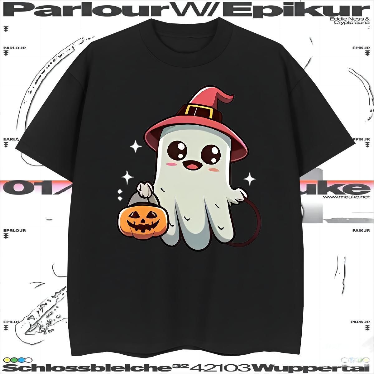 Loose T-Shirts for Men halloween Round Neck Short Sleeve Casual Custom Anime 230g 100% Cotton Men Tees 2024 Clothes