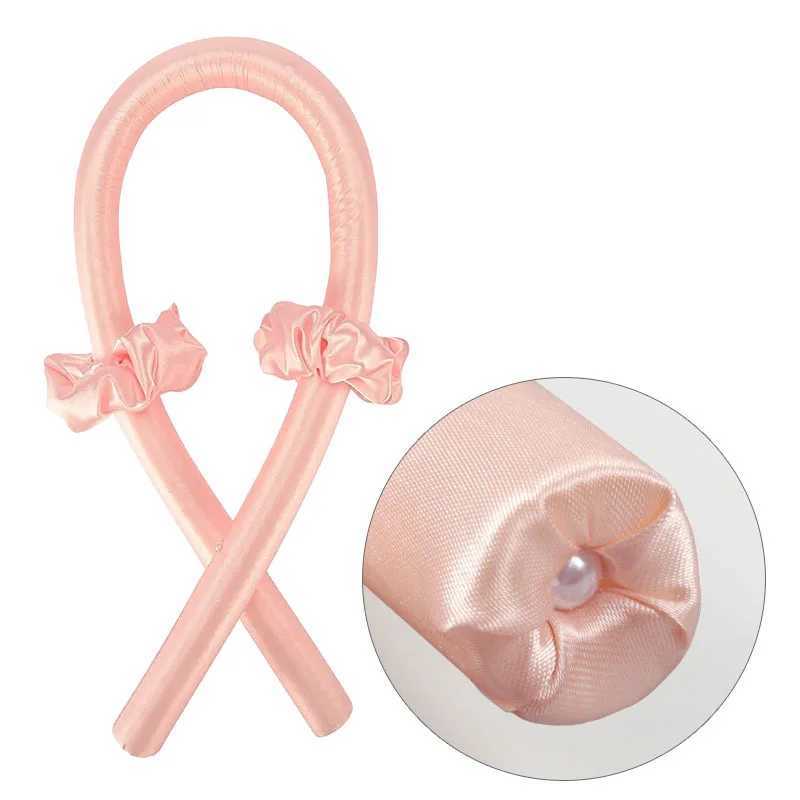 Non thermal curling headband with silk curling ribbon hair curler sleep soft headband lazy hair curler hair styling tool W240814