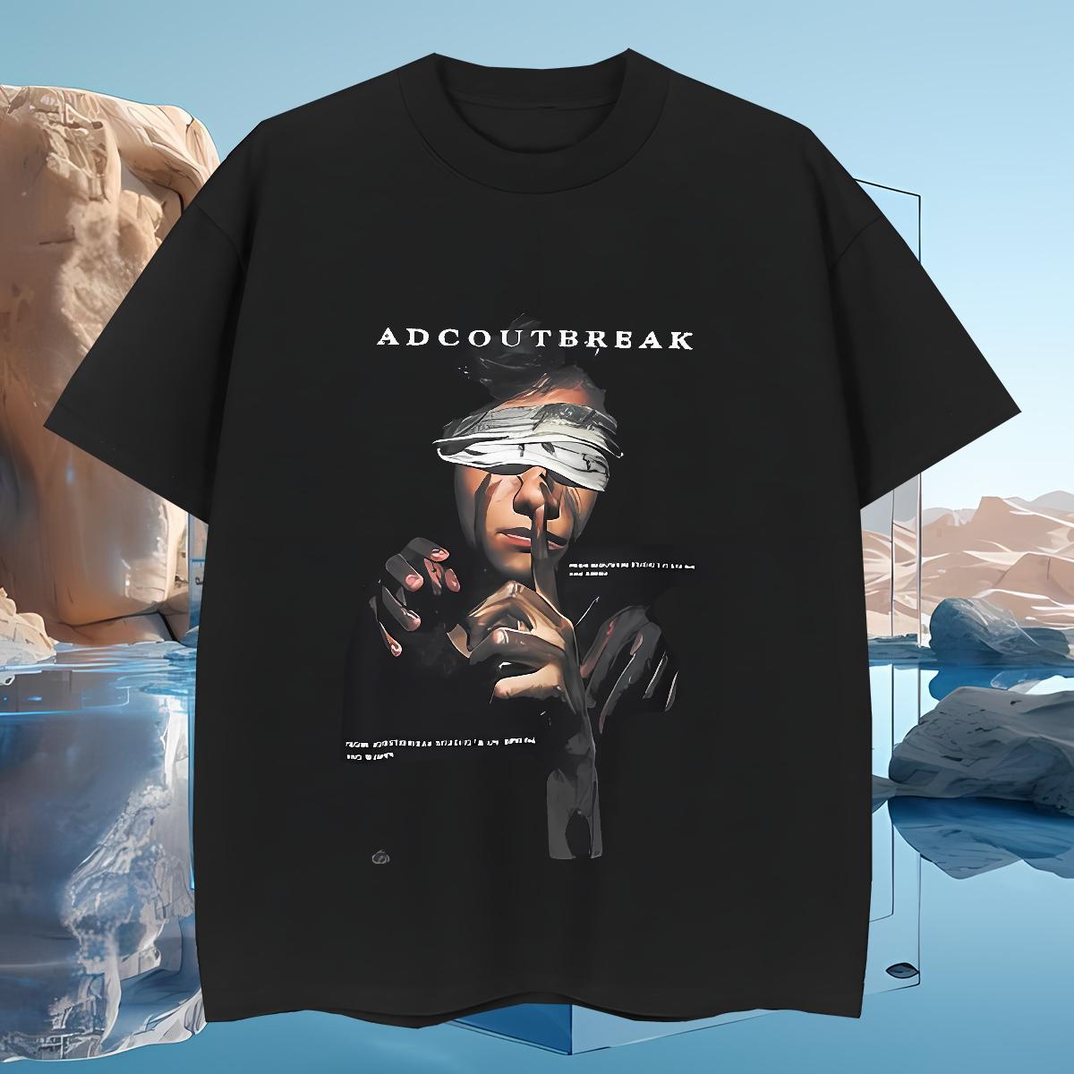 Man T Shirts 230g Pure Cotton portrait Hip Hop Street Crew Neck Breathable DIY Anime Men Tops Tees Casual New High Quality Tee Shirt