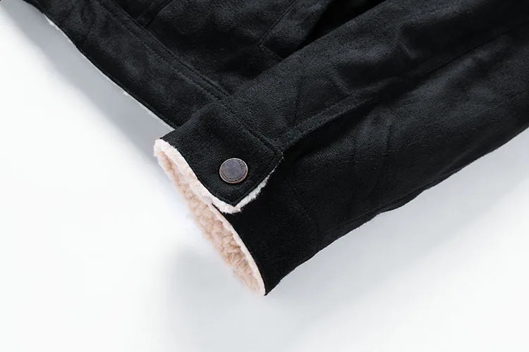 Super Soft 100% Polyester Mens Suede Warm Jacket Quality Casual Varsity Jacket with Fleece for Autumn 240923