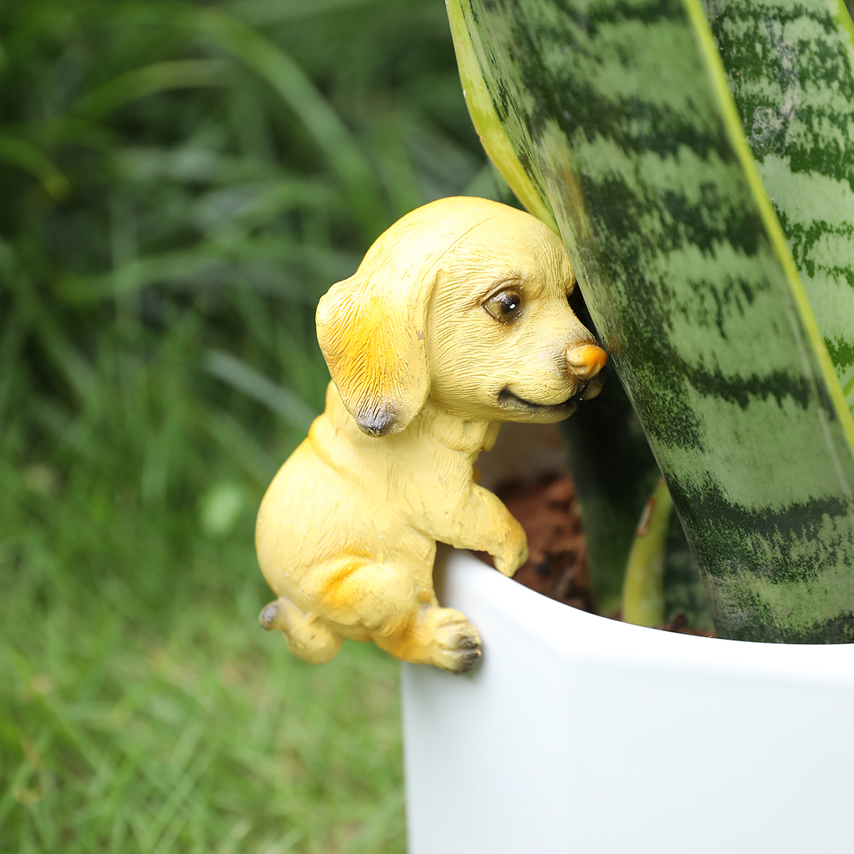 decoration puppy statue resin flower pot hanging garden decoration resin crafts