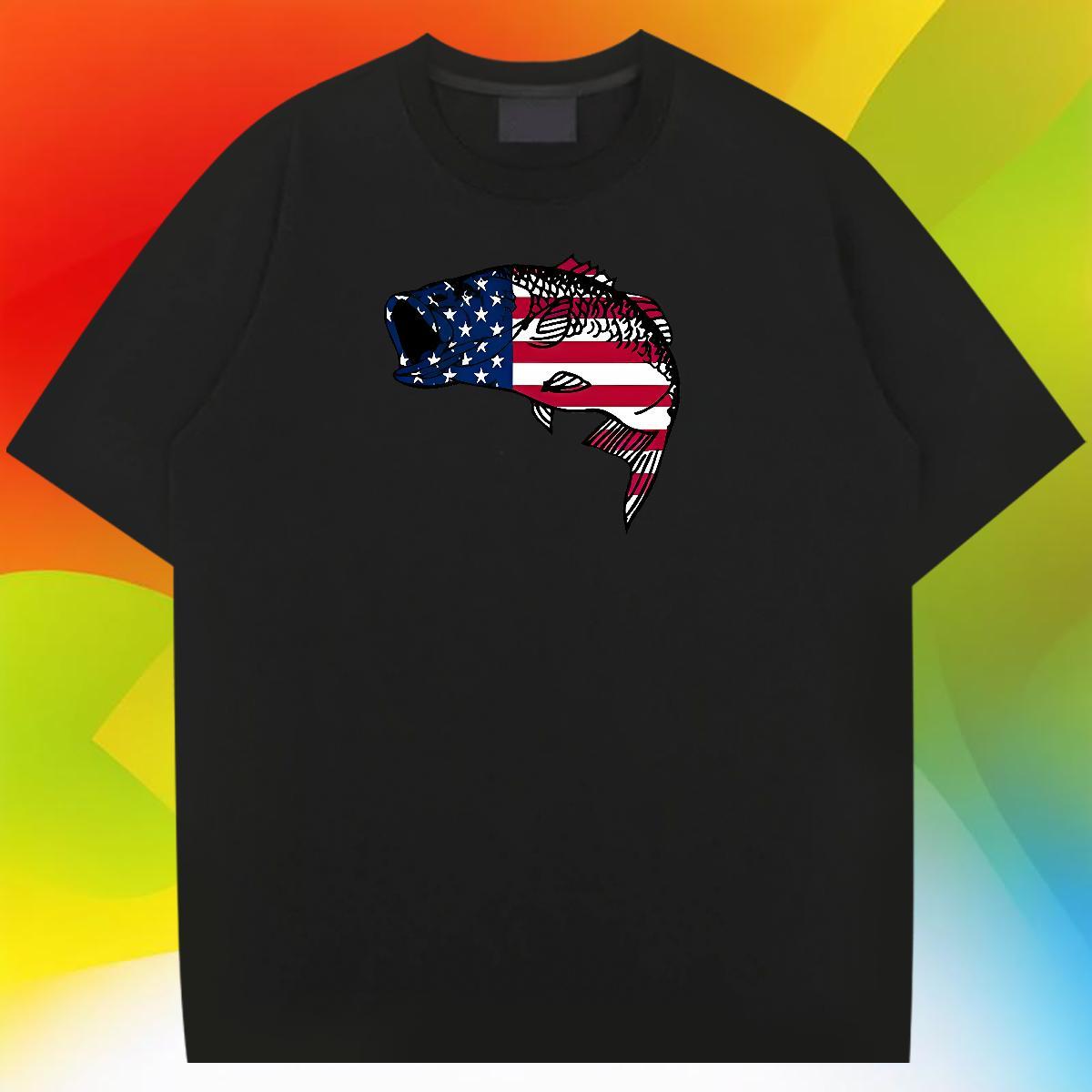 Free Shipping Men Clothes T-Shirt Street Casual 230g Pure Cotton Floral Print Breathable Soft T shirt Wholesale Tops Tees