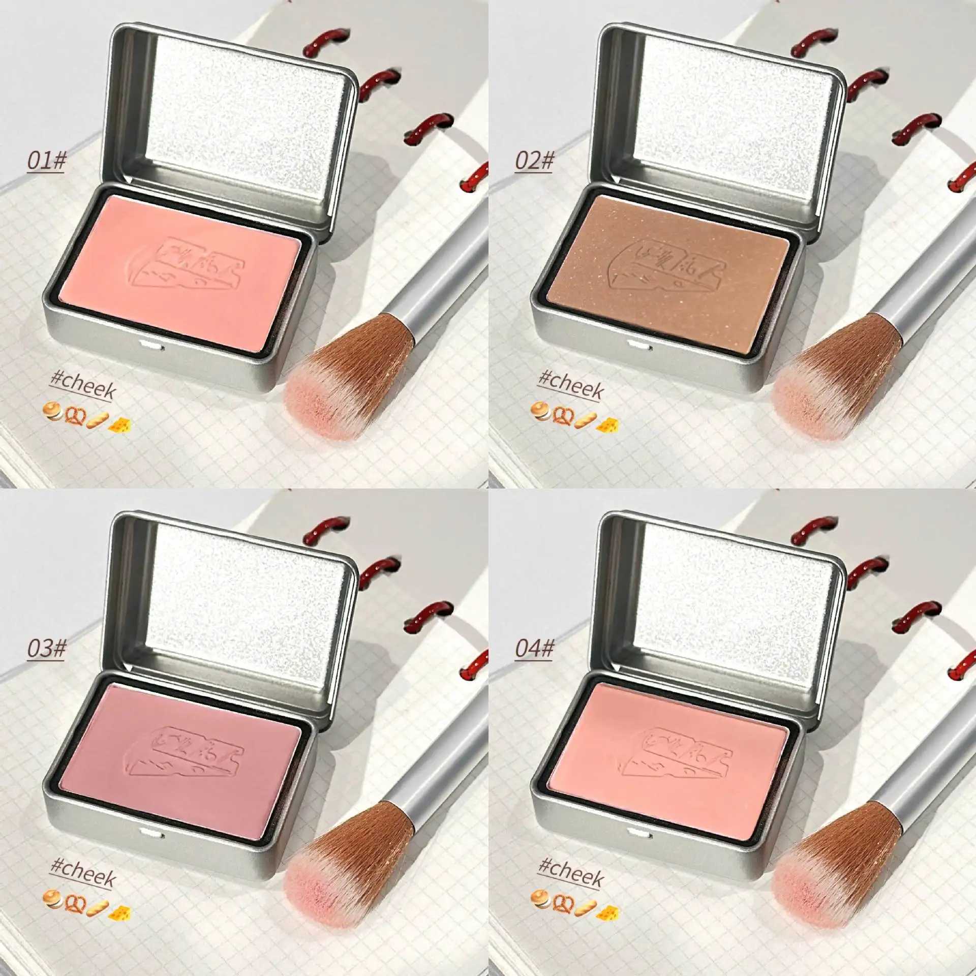 BLACK NANA Square Tin Monochrome Blush Advanced Grey Powder Creates Natural Gentle Atmosphere Blush Y240815