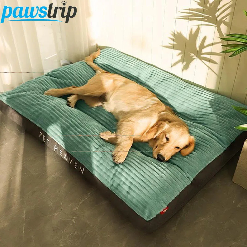 Corduroy Dog Mat Plush Dog Bed for Small Medium Large Dogs Detachable Washable Pet Sleeping Bed Mat Pet Supplies 240812
