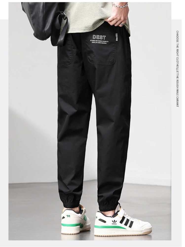 2024 Summer Mens Thin Breathable Outdoor Pocket Casual Work Pants Fashion Loose Color Harlan Pants Oversized PantsW240725