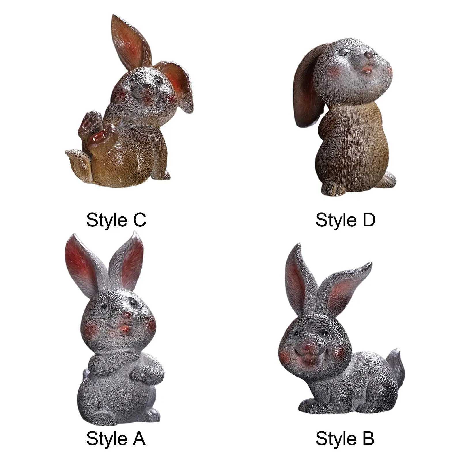 Color Changing Resin Tea Pet Water Tea Trays Accessories Kung Fu Tea Crafts Bunny Figurine for Home Gift Ceremony DecorationXJ240814