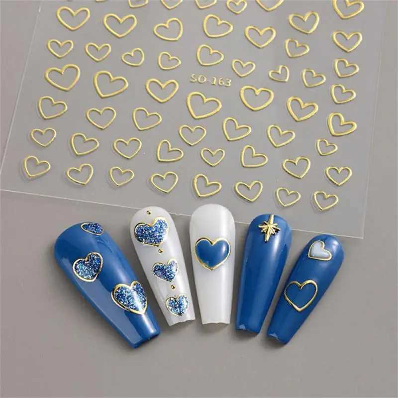Cute Stickers Charming 2g Rose Gold Nail Decoration Nail Stickers Demand Heart Nail Stickers Durable 8cm * 10.5cm Ease Of Use MsXJ240814