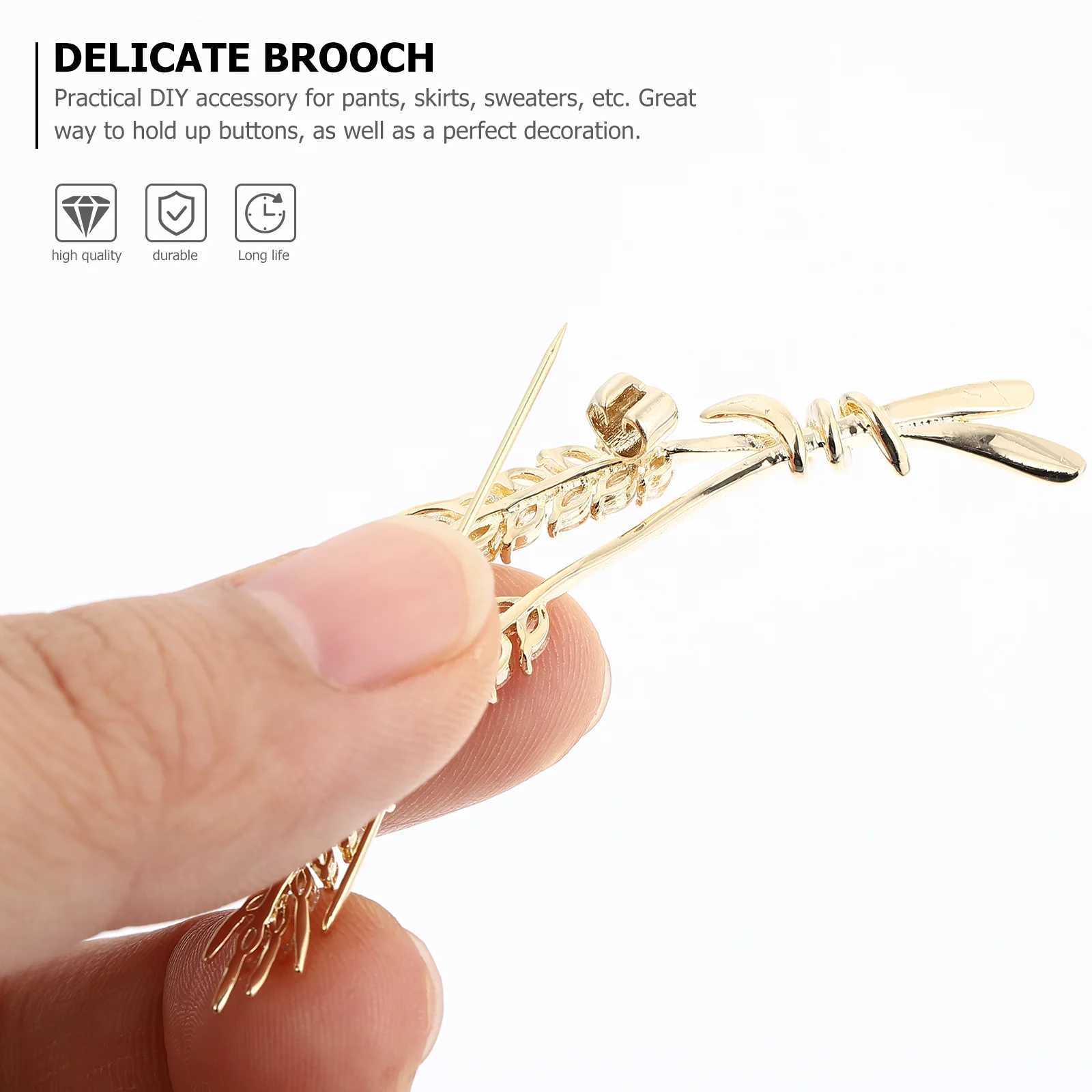 Brooch Wheat Spike Corset Clothing Jewelry Decoration Brooch Fashionable Exquisite Copper Alloy Bridal Miss W240815
