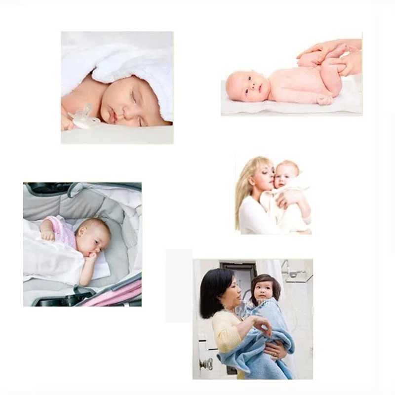 4pcs/pack 100% Cotton Receiving Baby Blanket Newborn 76x76cm Baby Bedsheet Supersoft Blanket Swaddle Y240815