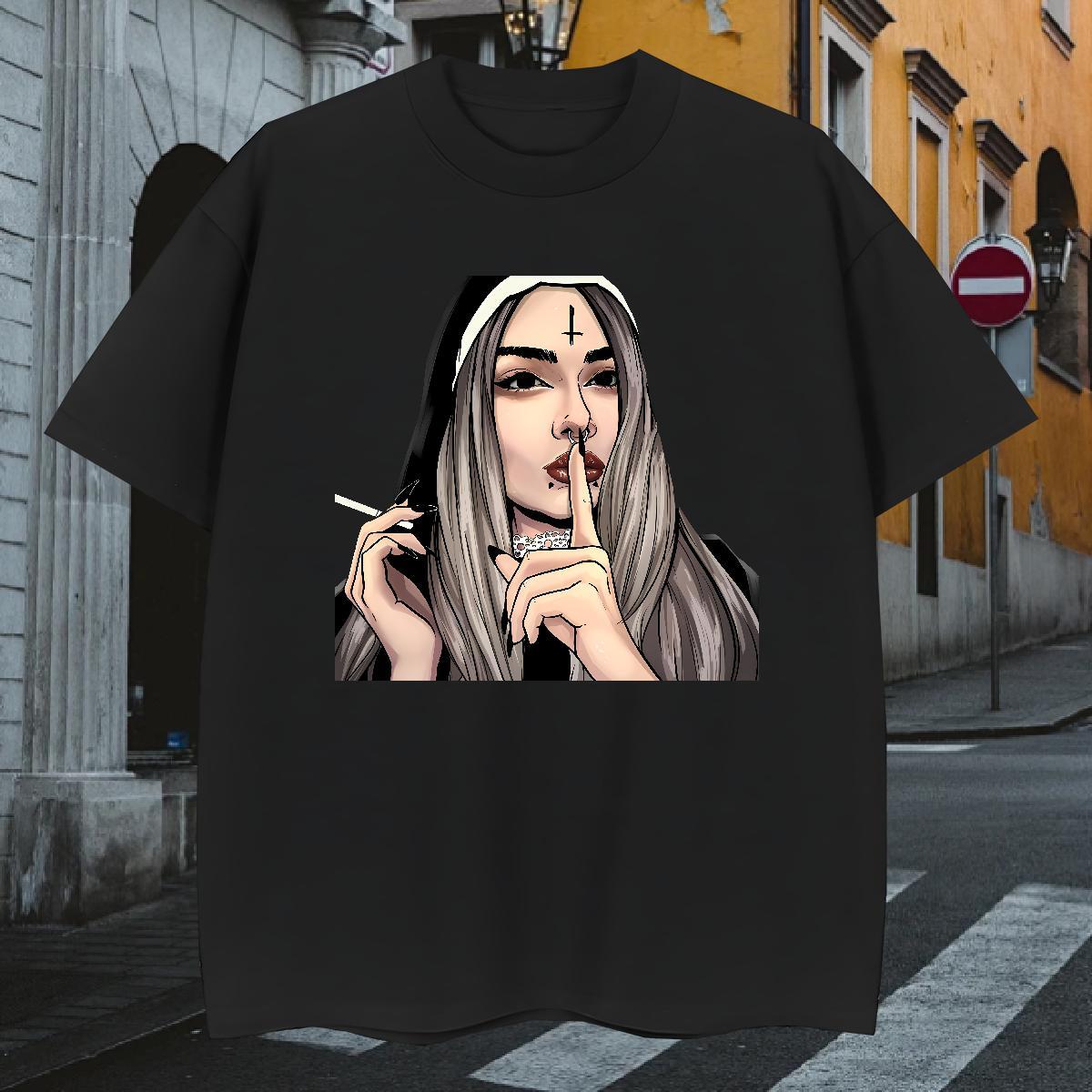 T-Shirts for Men 100% Cotton 230g nun Street Casual Round Neck Short Sleeve Oversized 3XL 4XL Couples T Shirts 2024 High Quality Tee Shirt