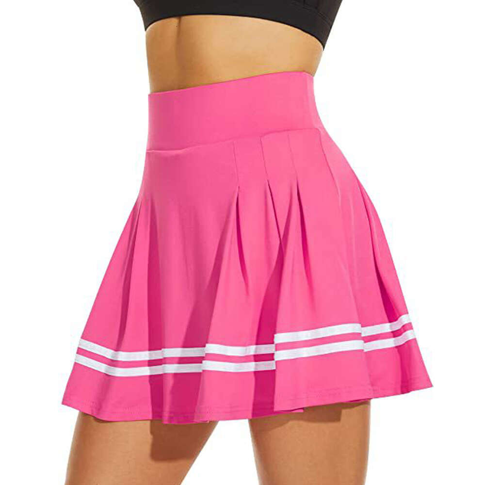 Tennis New Women'S Pleated Belt Pocket Built-In Shorts Golf Yoga Fiess High Elastic Girl Sweatpants Skirt