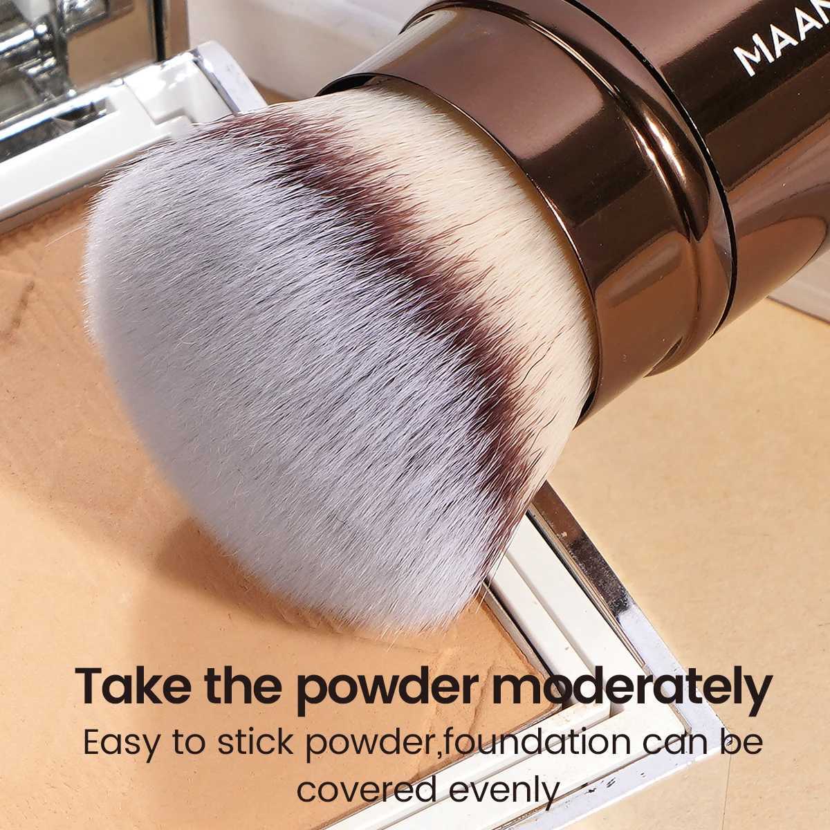 MAANGE 1 retractable powder blusher brush Kabuki basic brush Soft fluffy powder contour makeup brush Portable makeup tool W240814