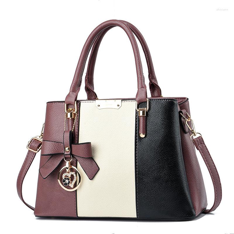 Free Shipping Clutch Bags Women's Bag 2024 Light Fashion Elegant Handbag Large Capacity Contrast Color Middle-aged Mother Shoulder Designer Bag L