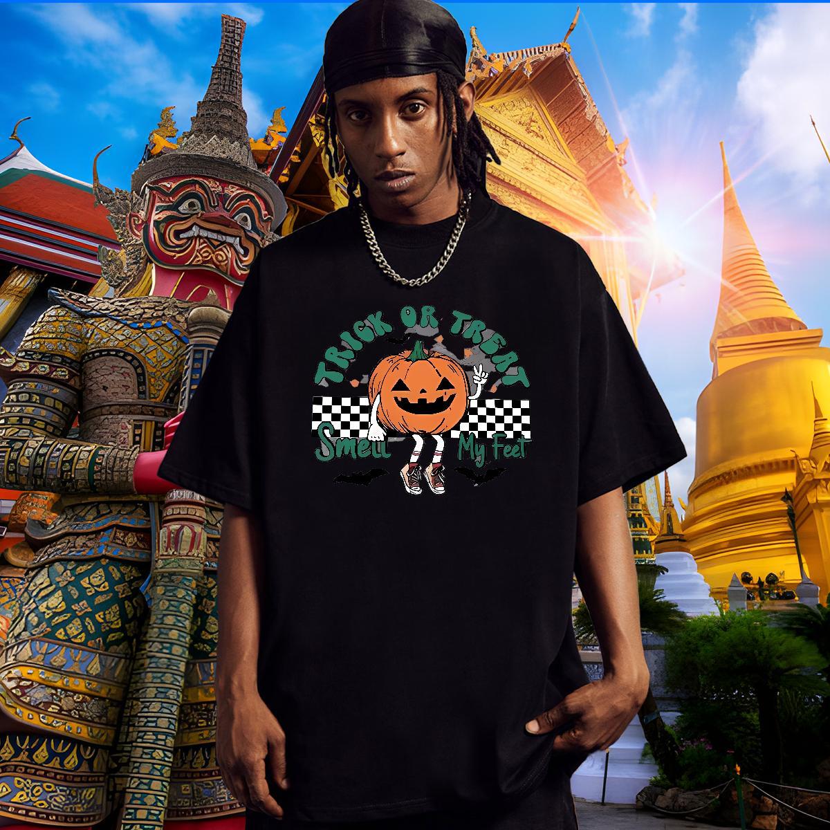 TOP Quality Man T Shirts halloween Breathable Crew Neck Daily Outfit Customized 230g Cotton Men Tshirts Free Shipping Clothings